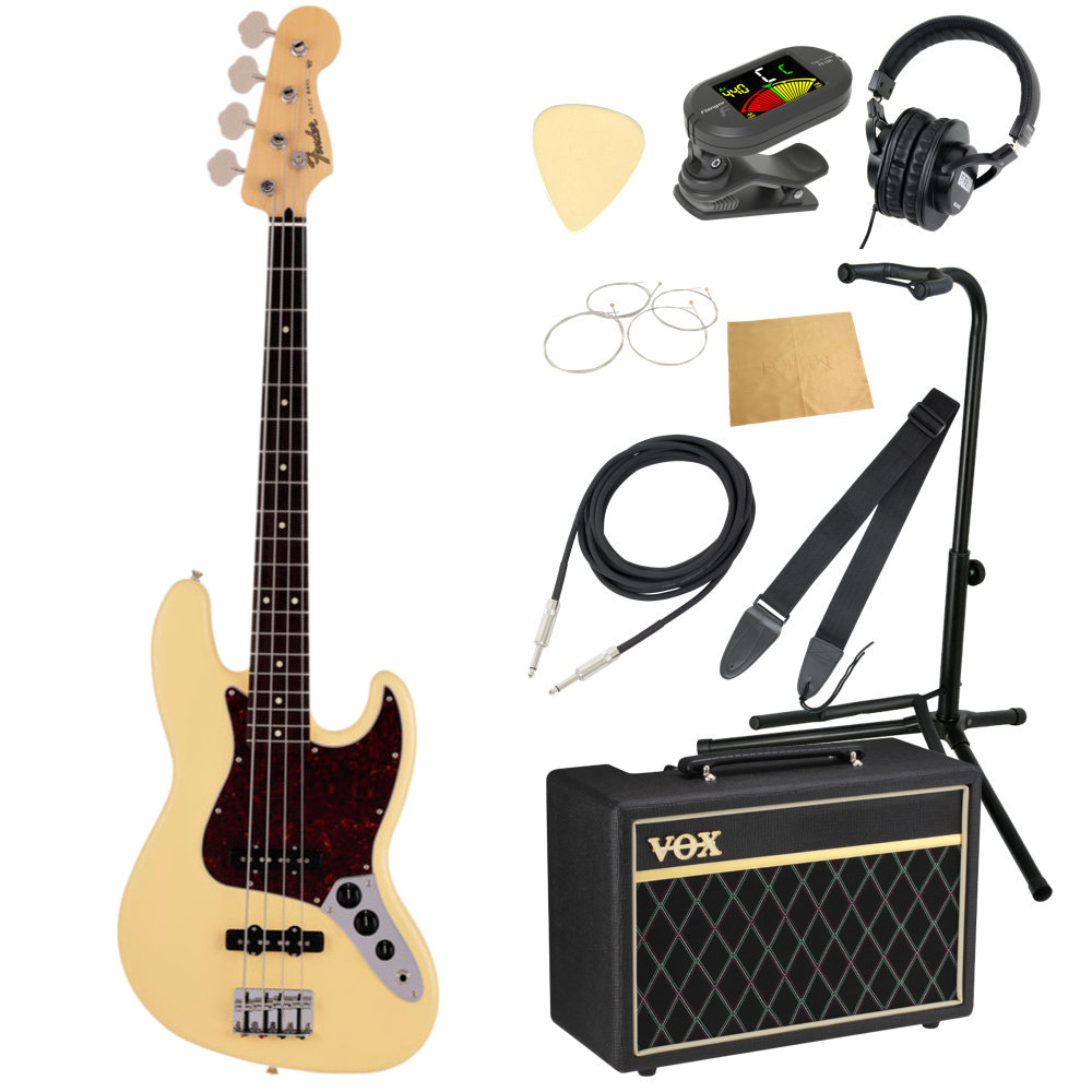 Fender フェンダー Made in Japan Junior Collection Jazz Bass RW SATIN VWT エレキベース VOXアンプ付き 入門10点 初心者セット