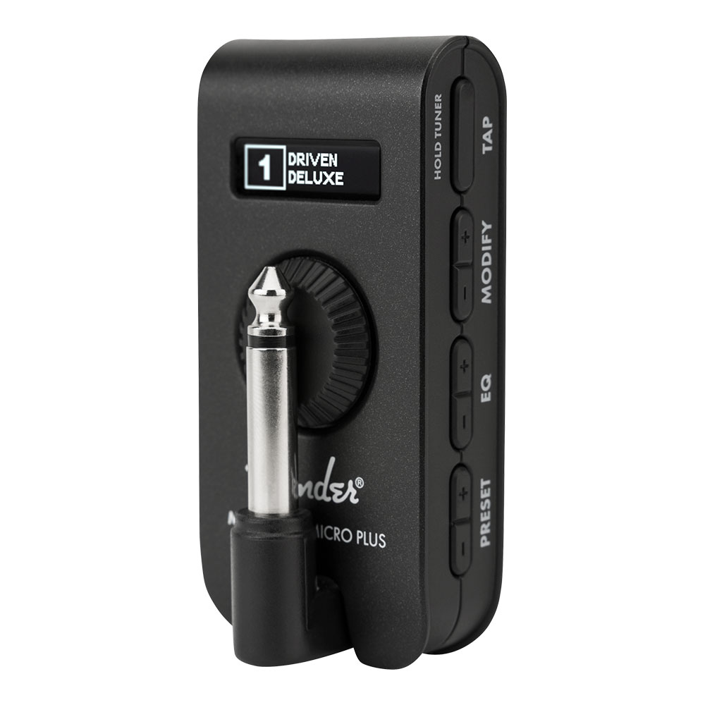 【ヘッドホンセット】 Fender フェンダー Mustang Micro Plus ヘッドホンアンプ & AUDIO-TECHNICA ATH-S100 BK ヘッドホン プラグ折り畳み画像