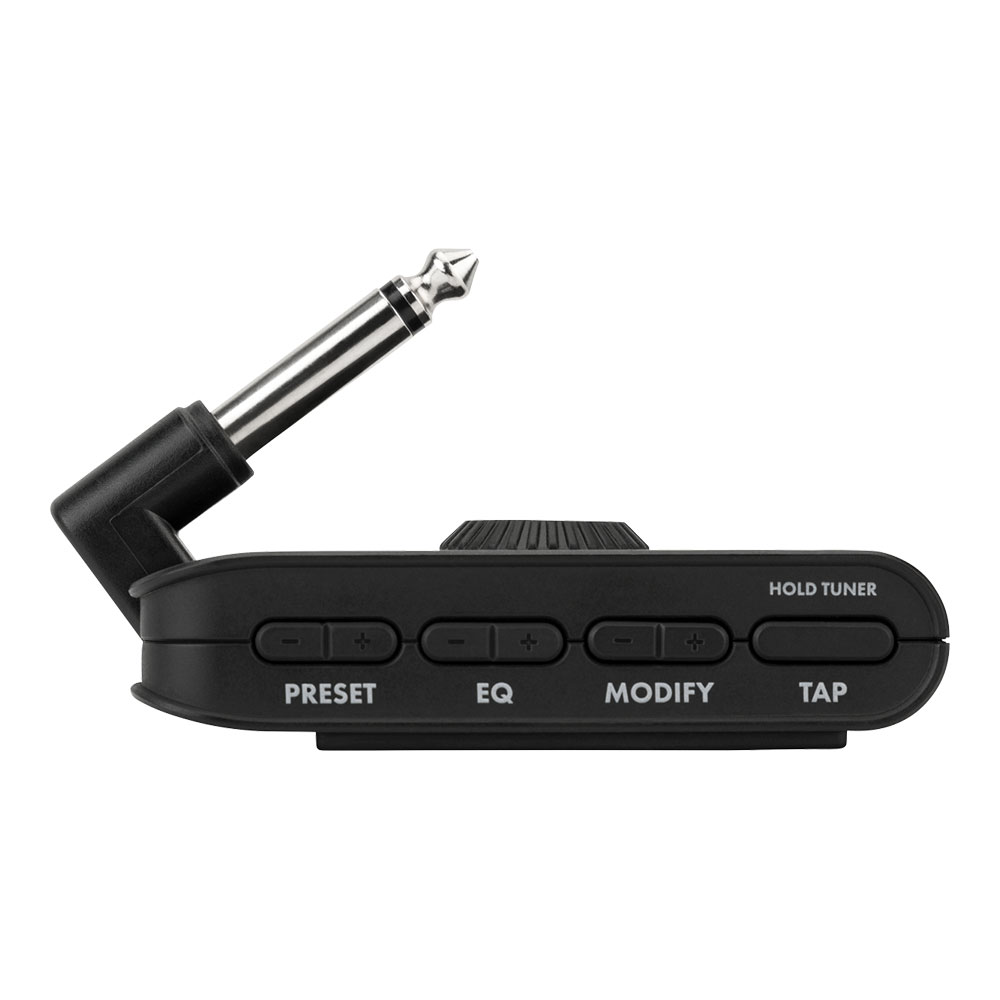 【ヘッドホンセット】 Fender フェンダー Mustang Micro Plus ヘッドホンアンプ & AUDIO-TECHNICA ATH-S100 BK ヘッドホン サイド面画像