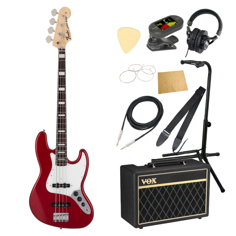 Fender フェンダー Made in Japan Traditional 70s Jazz Bass RW CAR エレキベース VOXアンプ付き 入門10点 初心者セット