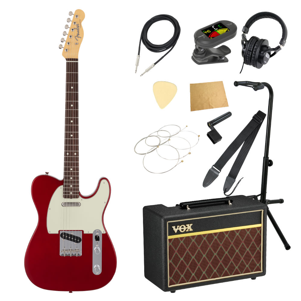 Fender フェンダー Made in Japan Traditional 60s Telecaster RW CAR エレキギター VOXアンプ付き 入門11点 初心者セット