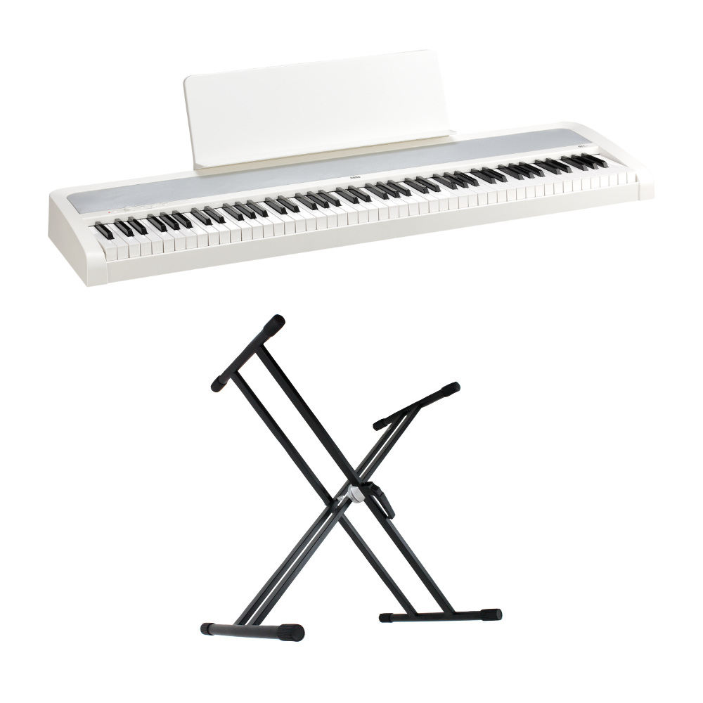 電子ピアノ KORG B2+ WH コルグ 88鍵盤 X型スタンドセット