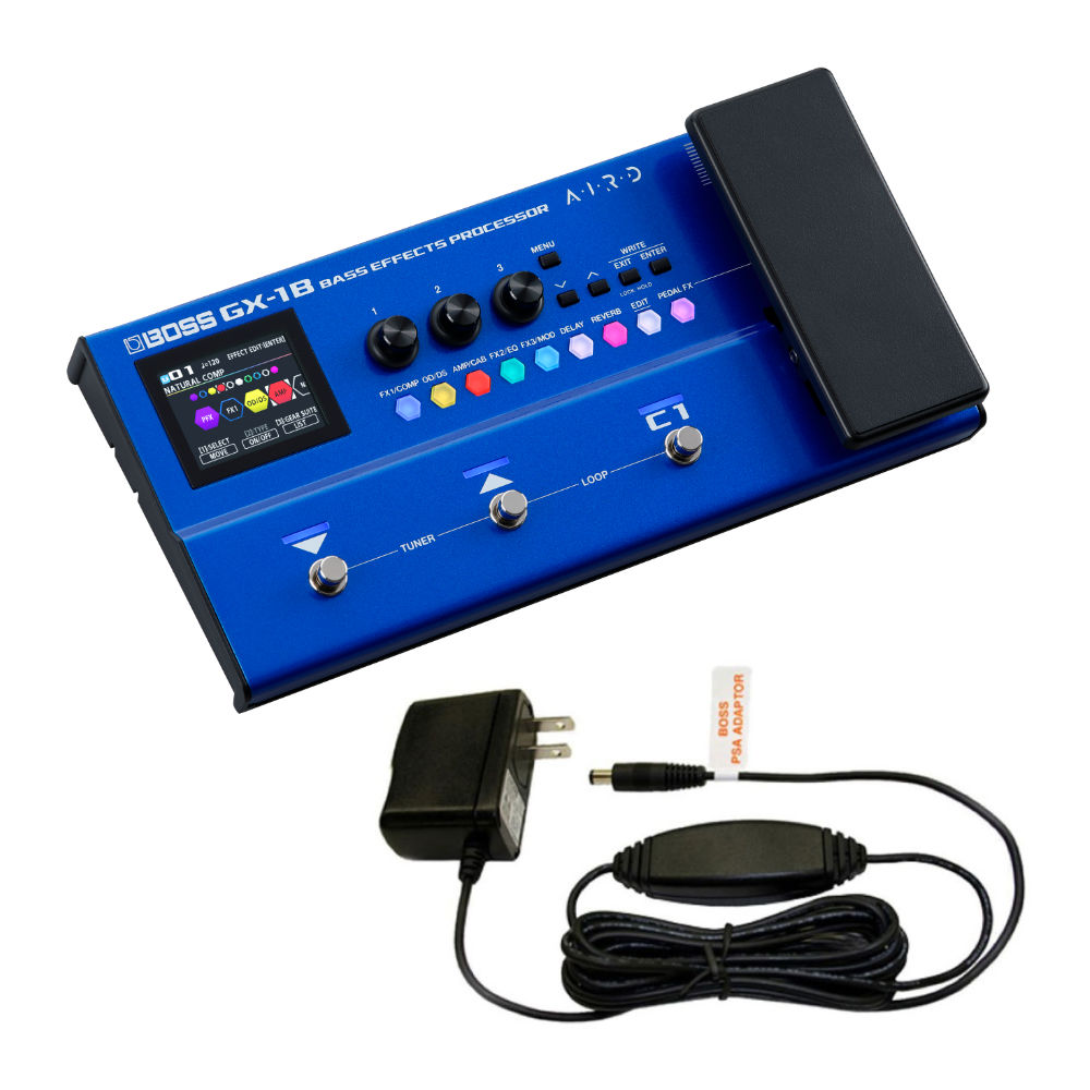 BOSS ボス GX-1B ベース用マルチエフェクター 純正アダプター付きセット Bass Effects Processor (BOSS GT-1B 後継機種)