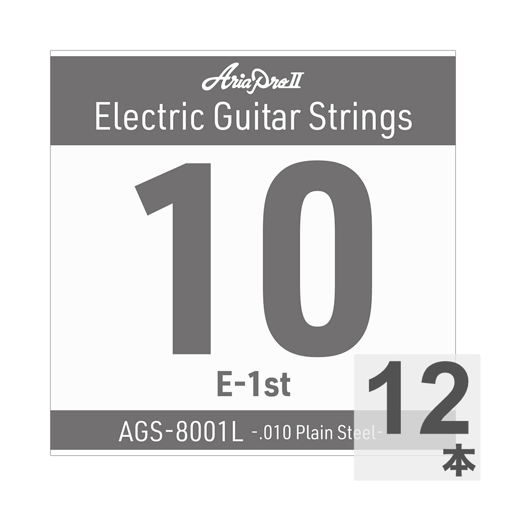 AriaProII アリアプロ2 AGS-8001L Light .010P エレキギター用 バラ弦×12本