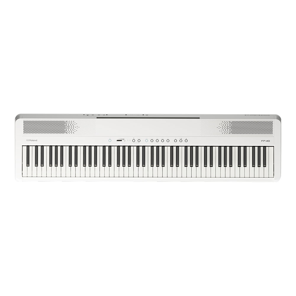 ROLAND FP-40WHB Digital Piano ホワイト 電子ピアノ 純正スタンド/純正ペダルユニット付きセット 正面