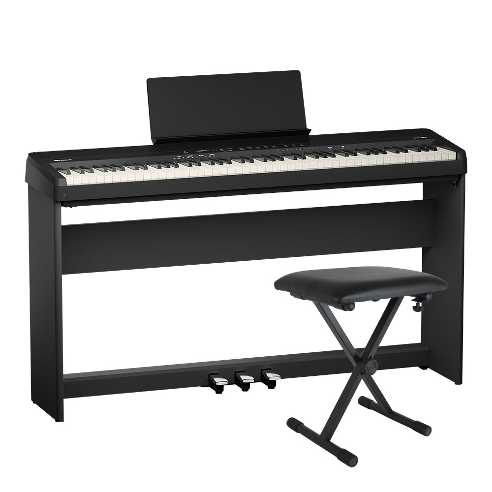 ROLAND FP-40BKB Digital Piano ブラック 電子ピアノ 純正スタンド/純正ペダルユニット/キーボードベンチ付きセット