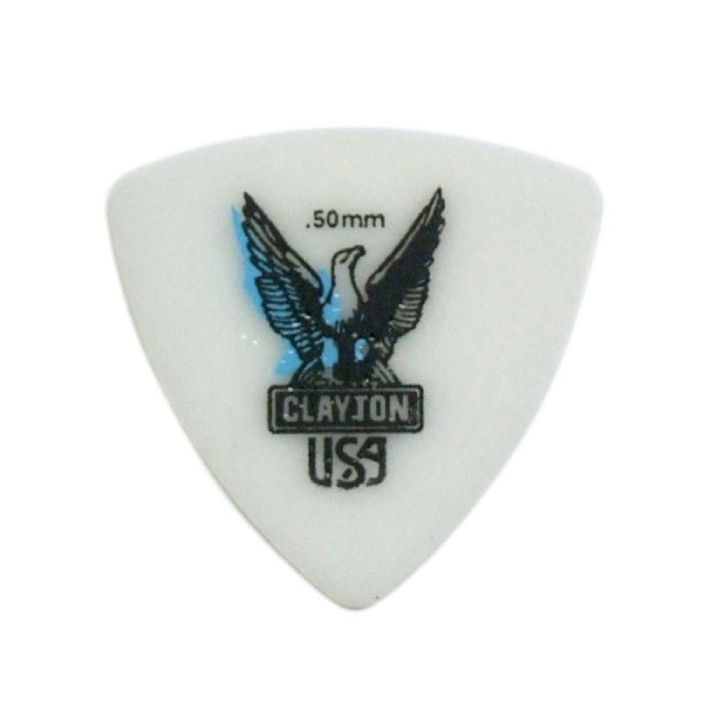 Clayton USA Acetal Polymer 0.50mm 丸肩トライアングル ピック×12枚