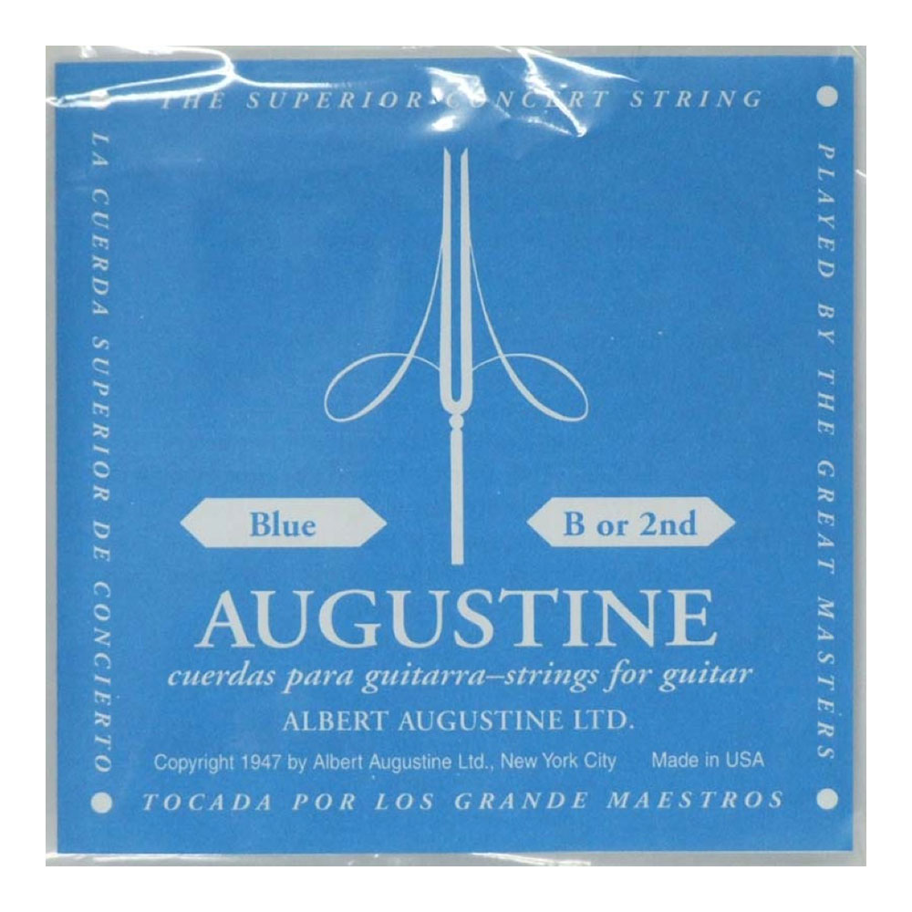 AUGUSTINE BLUE 2弦 クラシックギター弦 バラ弦×6本