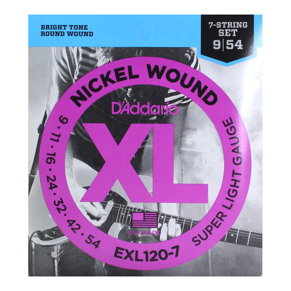 D'Addario EXL120-7 7弦エレキギター弦×5SET