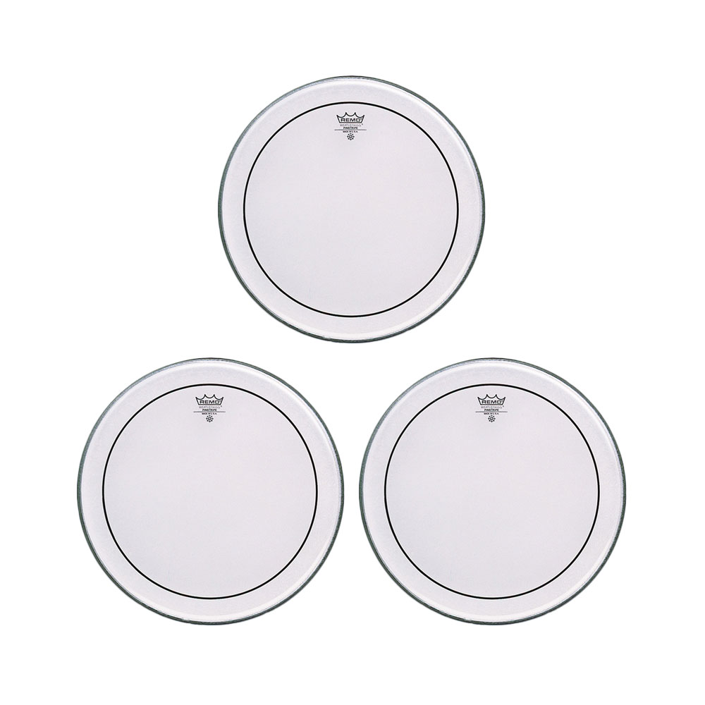 REMO ピンストライプタム用ヘッド3枚セット 12/13/16インチ