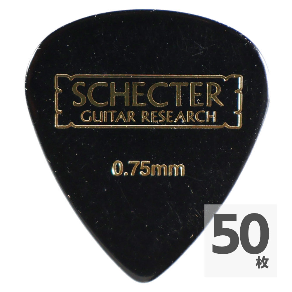 SCHECTER SPT-MC10 BK ティアドロップ型 MEDIUM セルロイド ギターピック×50枚