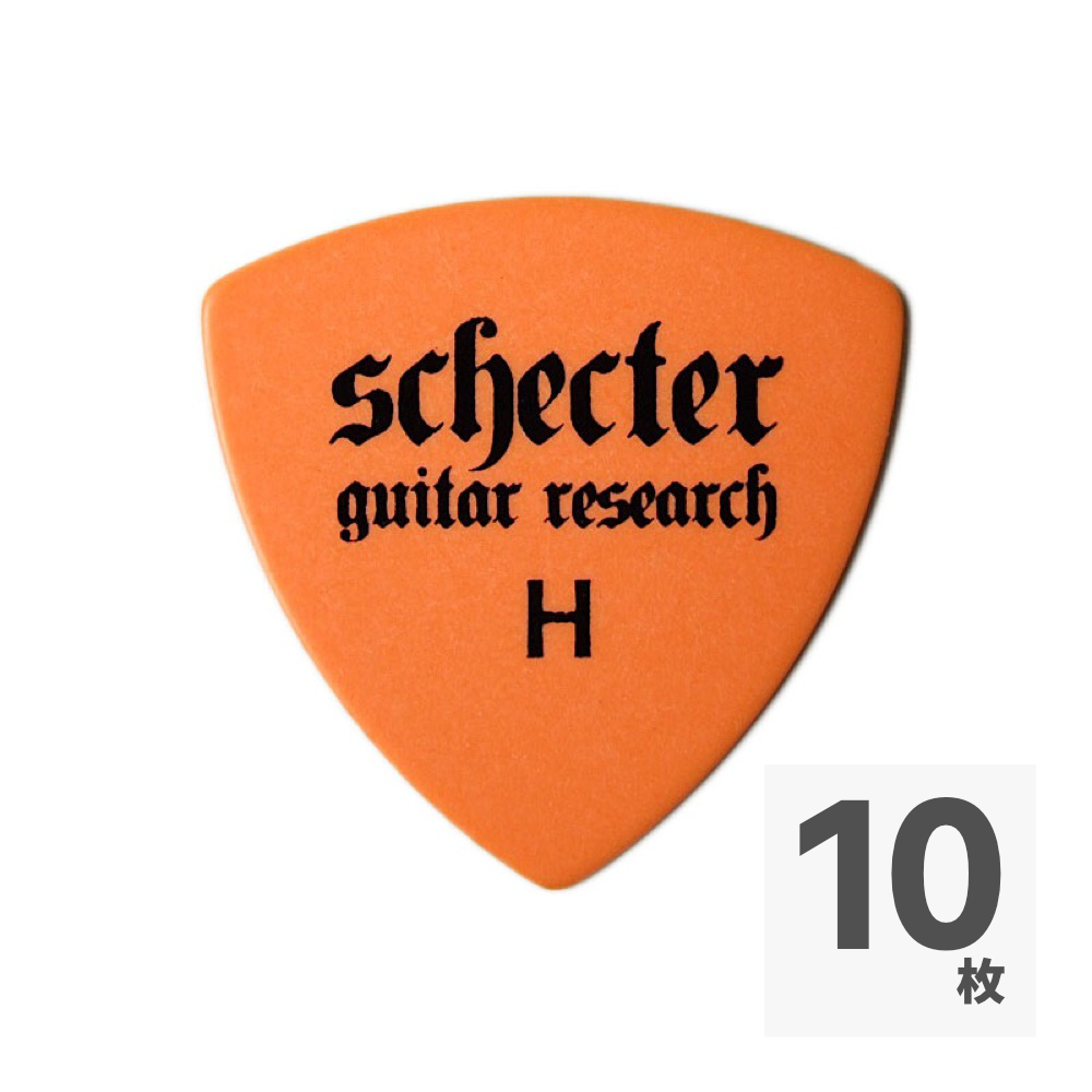 SCHECTER SPD-HP10 OR サンカク型 HARD ポリアセタールピック×10枚