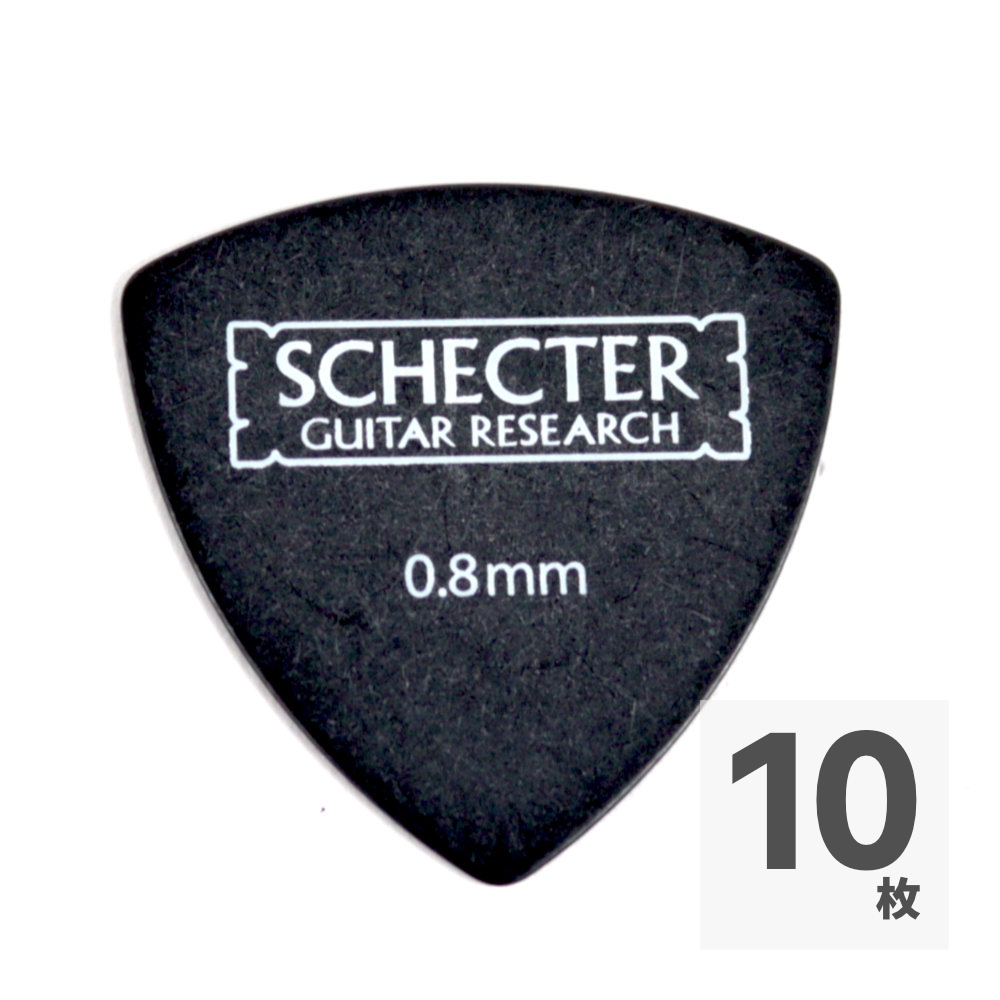 SCHECTER SPD-MP10 BK サンカク型 MEDIUM ポリアセタール ギターピック×10枚
