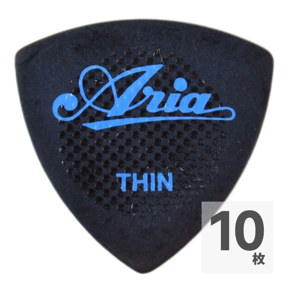 ARIA RUBBER GRIP THIN BK×10枚 ギターピック