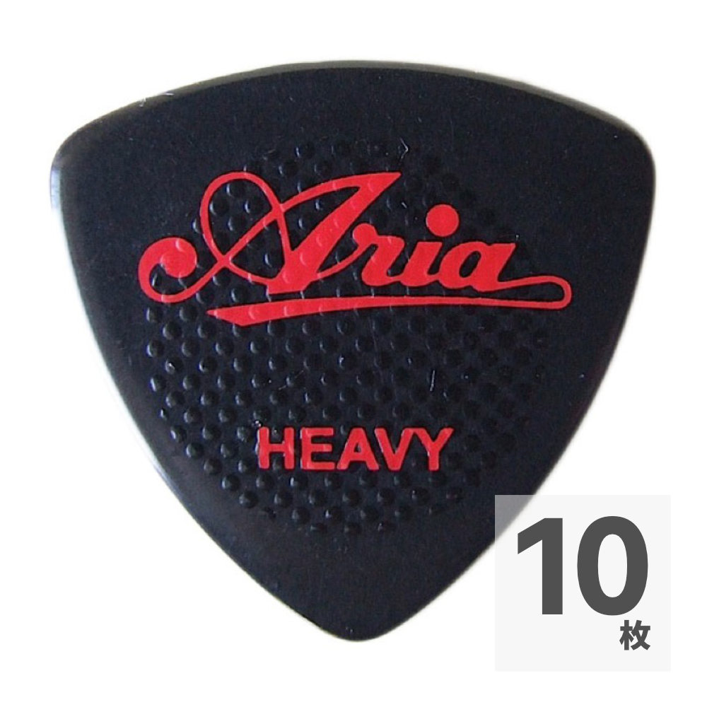 ARIA RUBBER GRIP HEAVY BK×10枚 ギターピック