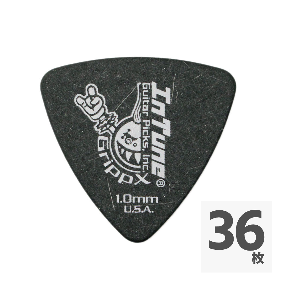 In Tune Guitar Picks DGP2-B100 GrippX-XXXb 1.00mm Black ギターピック×36枚