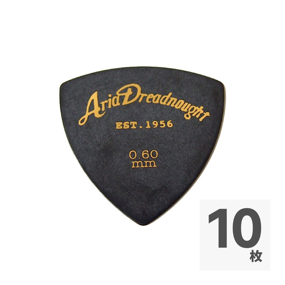 ARIA Aria Dreadnought HYPER TOUCH Triangle THIN 0.6mm BK×10枚 ギターピック