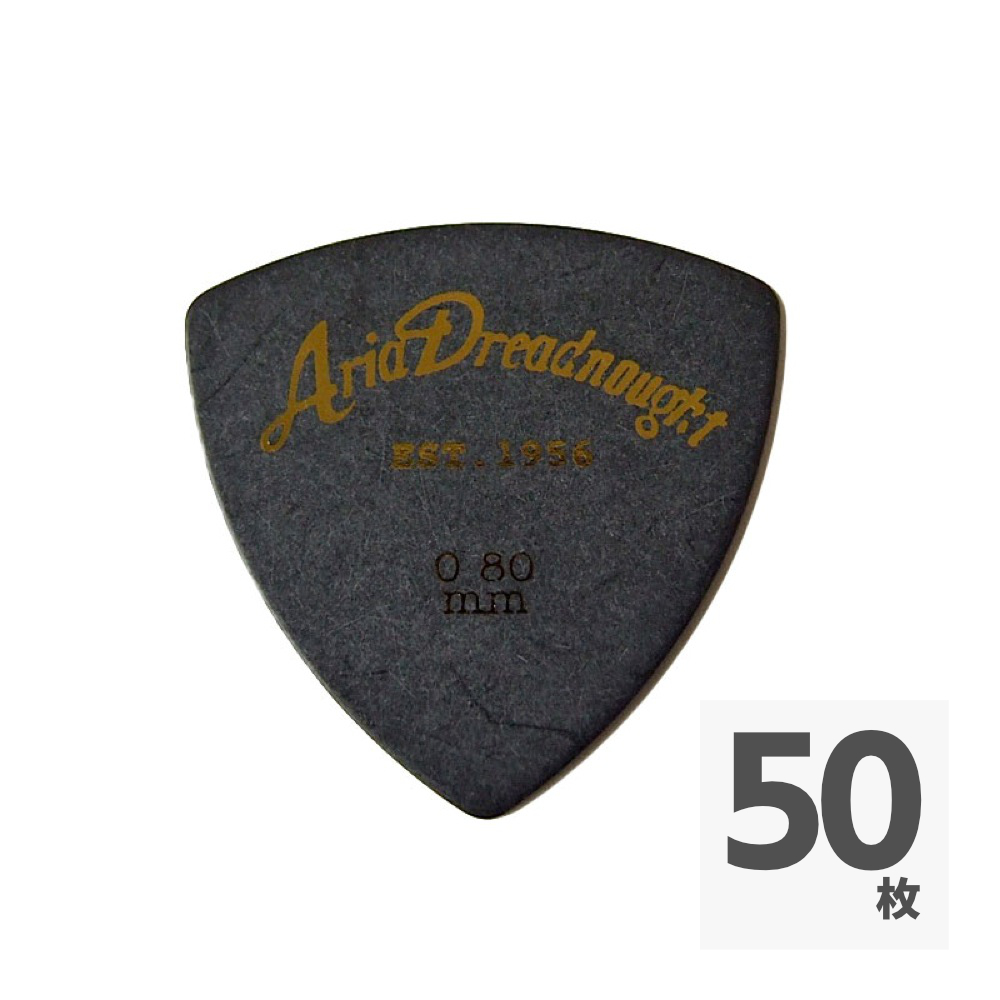 ARIA Aria Dreadnought HYPER TOUCH Triangle MEDIUM 0.8mm BK×50枚 ギターピック